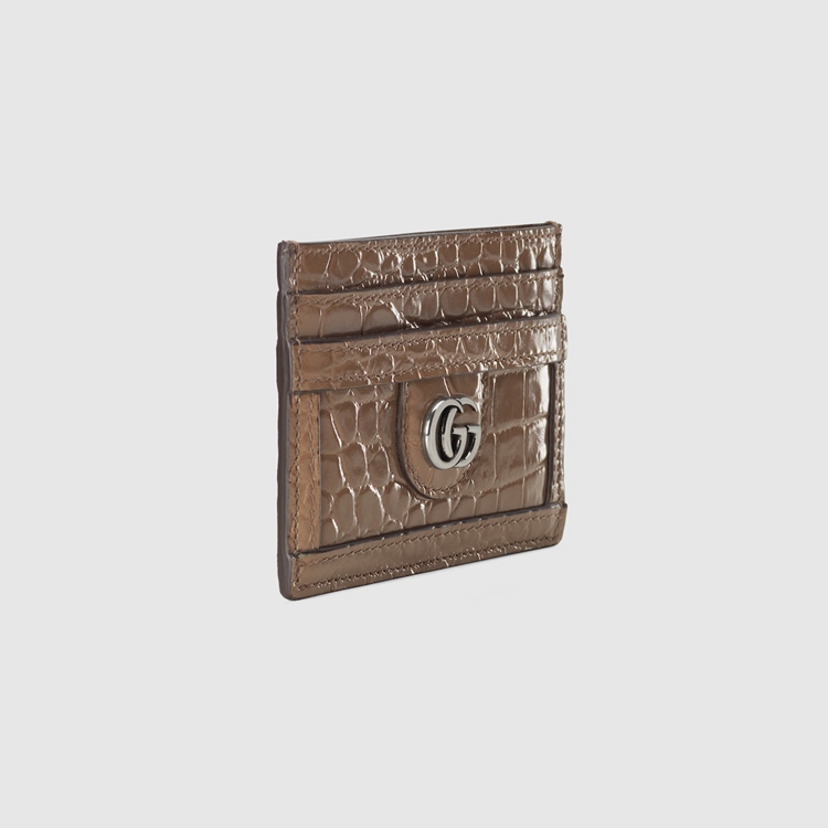751979.EZIBG.2351.007.080.0000.Light Crocodile card case with Double G